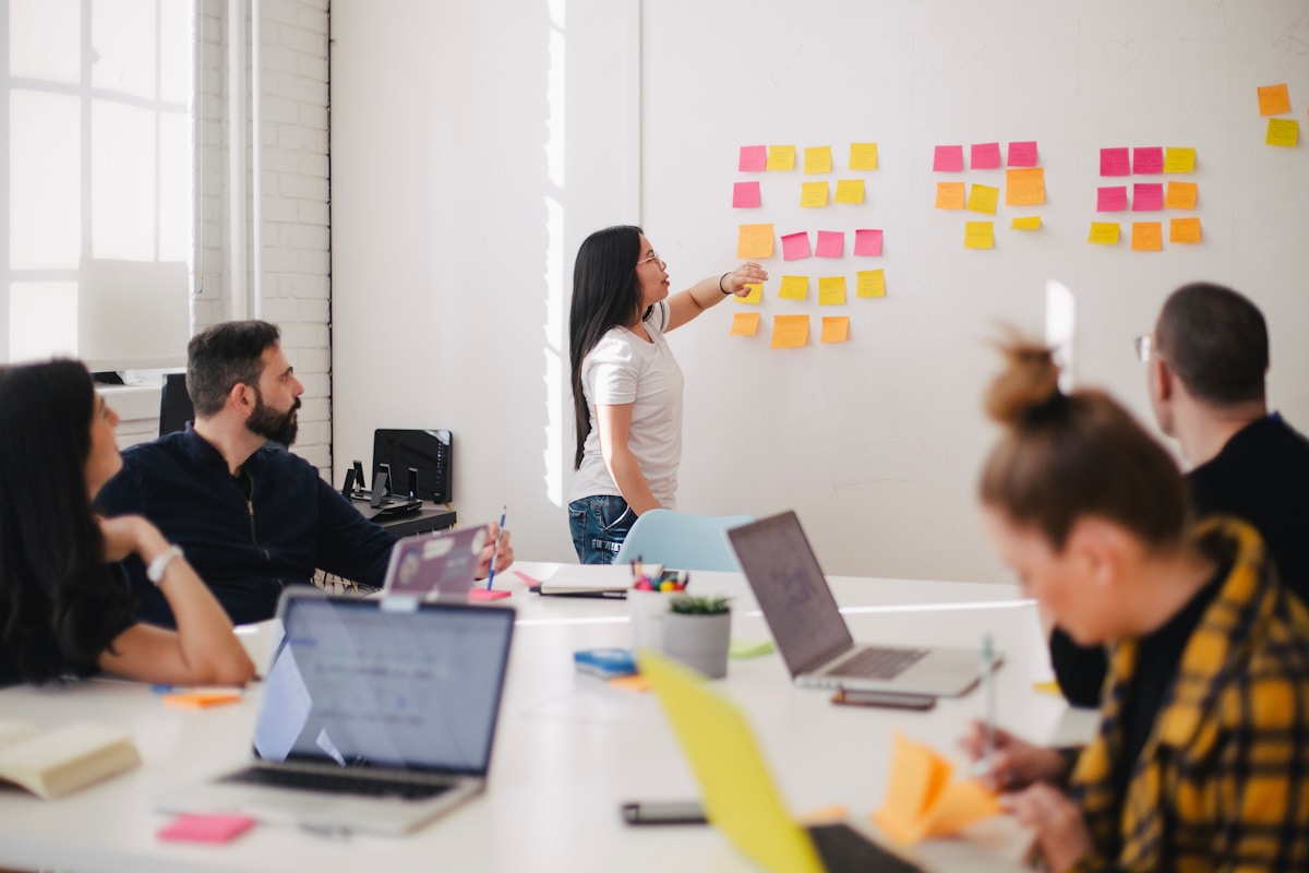 Brand lab reference materials and FAQ context at North Bridge Road studio